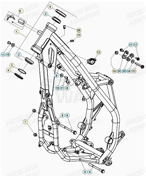 Chassis BETA Pieces BETA RR XTRAINER 250 2T - (2021)