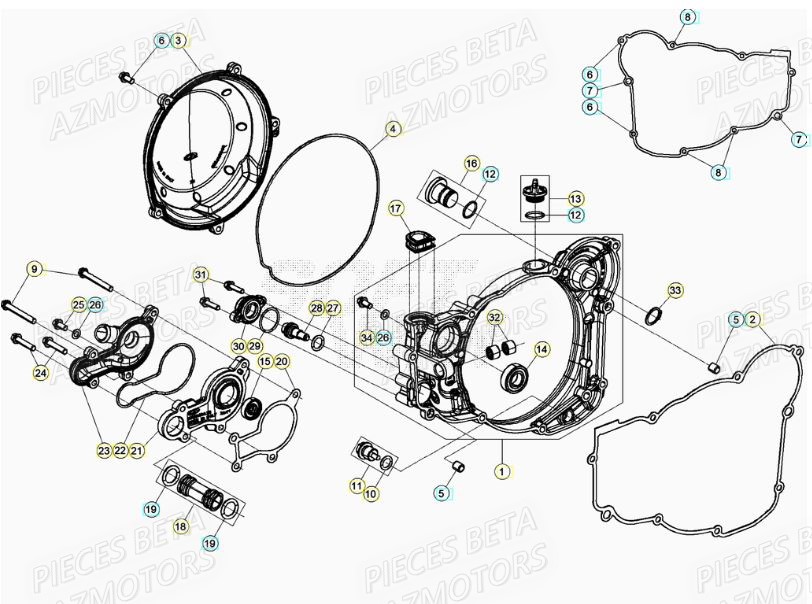 COUVERCLE EMBRAYAGE BETA XTRAINER 250 MY21