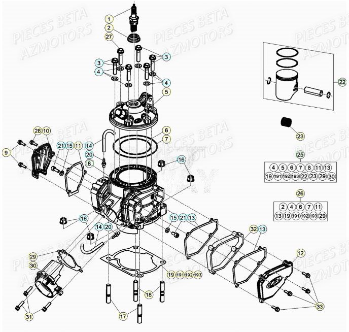 BOUGIE IRIDIO T40352G BETA pour CYLINDRE de XTRAINER 250 MY21