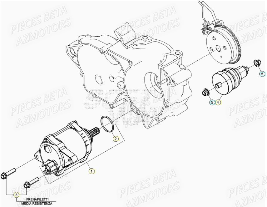 Demarreur BETA Pieces BETA RR XTRAINER 250 2T - (2021)