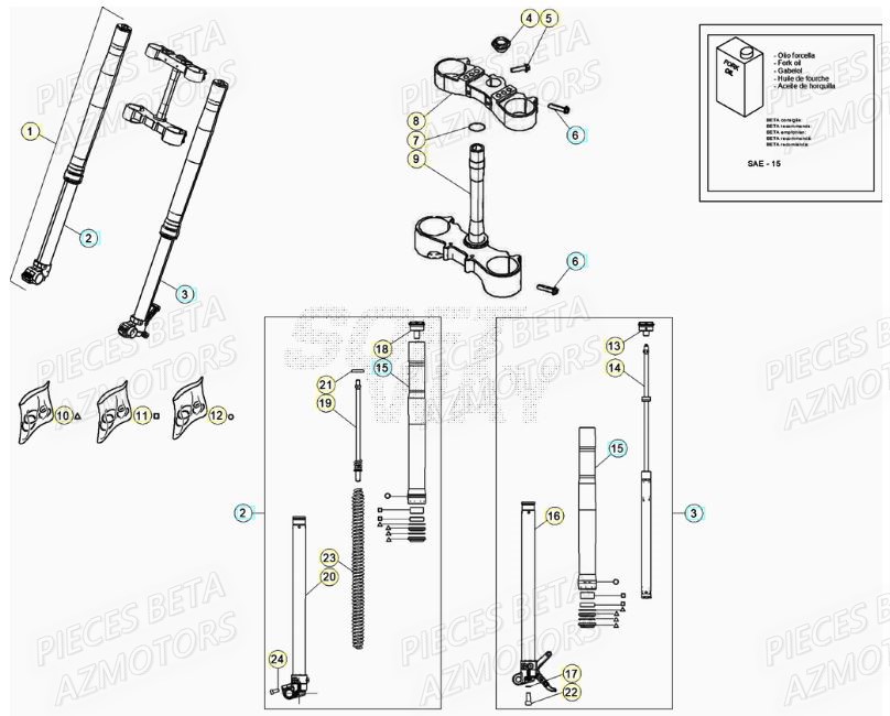 FOURCHE pour XTRAINER 250 MY21