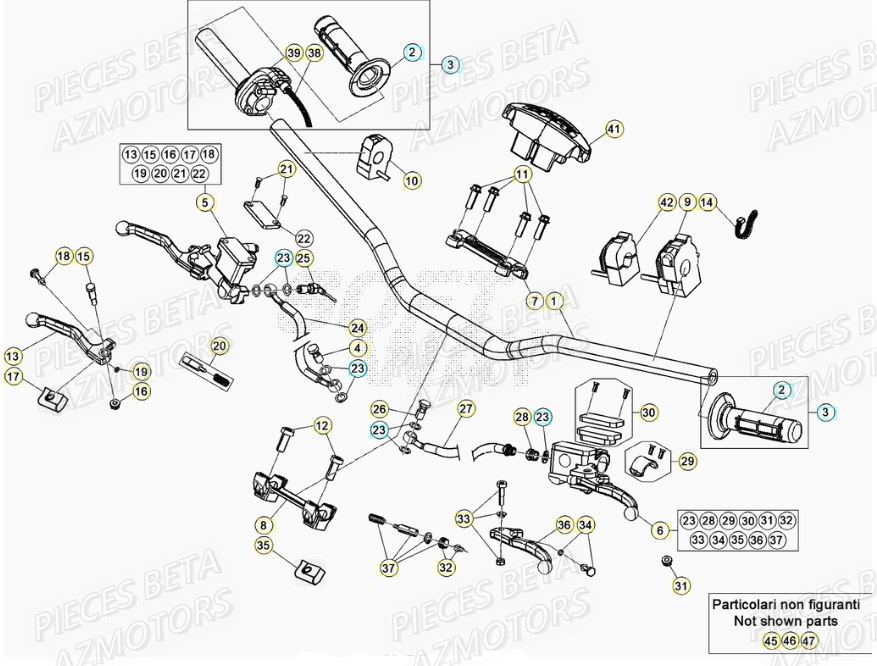 GUIDON RR 4T  07 BETA pour GUIDON de XTRAINER 250 MY21