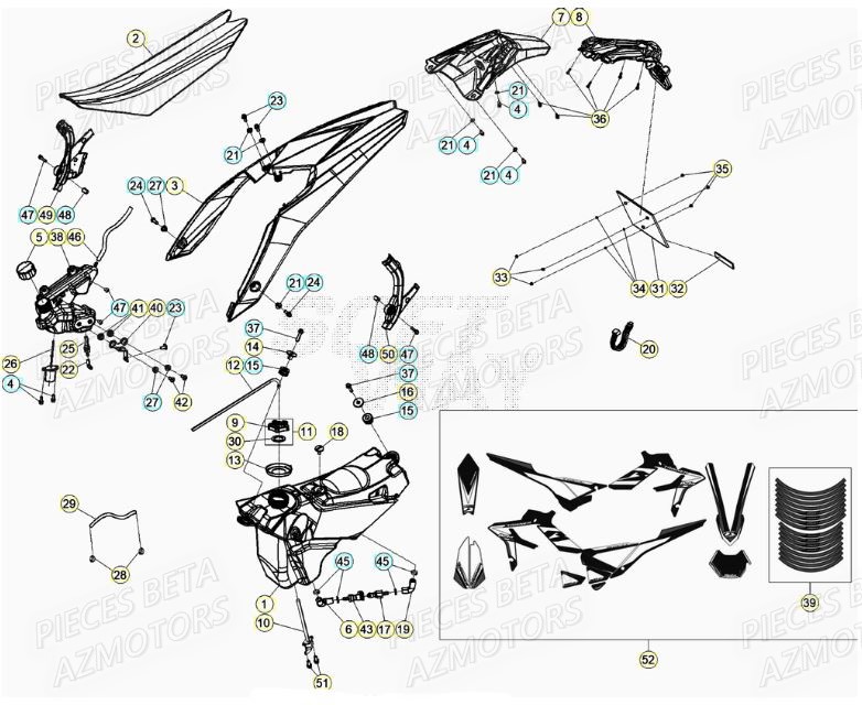 Reservoir BETA Pieces BETA RR XTRAINER 250 2T - (2021)