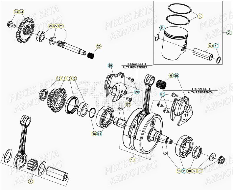 Vilebrequin BETA Pieces BETA RR XTRAINER 250 2T - (2021)