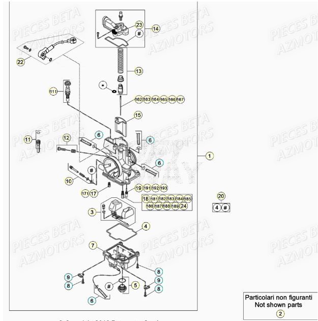 Carburateur BETA Pieces BETA RR XTRAINER 250 2T - (2022)