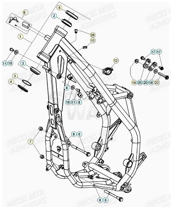 Chassis BETA Pieces BETA RR XTRAINER 250 2T - (2022)