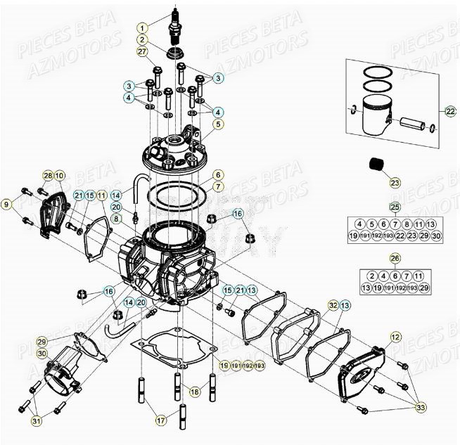 BOUGIE IRIDIO T40352G BETA pour CYLINDRE de XTRAINER 250 MY22