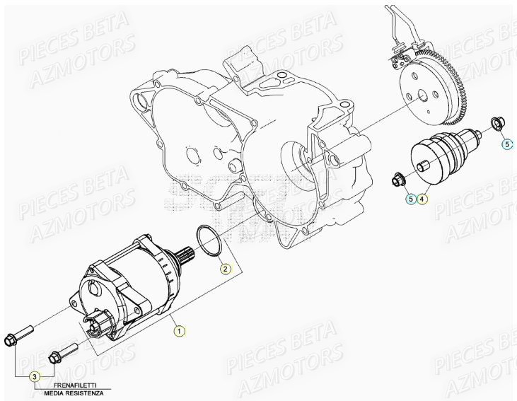 Demarreur BETA Pieces BETA RR XTRAINER 250 2T - (2022)