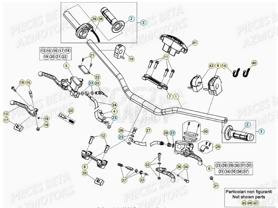 GUIDON RR 4T  07 BETA pour GUIDON de XTRAINER 250 MY22