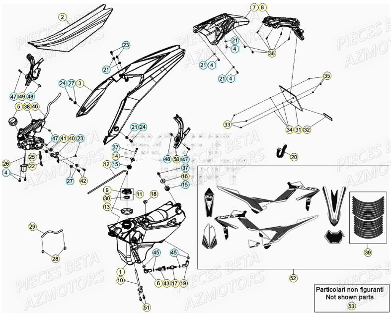 RESERVOIR BETA Pieces BETA RR XTRAINER 250 2T - (2022)