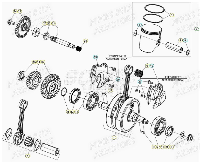 Vilebrequin BETA Pieces BETA RR XTRAINER 250 2T - (2022)