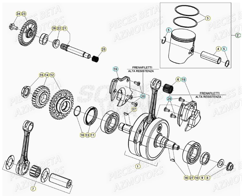 VILEBREQUIN BETA Pieces BETA RR XTRAINER 250 2T - (2022)