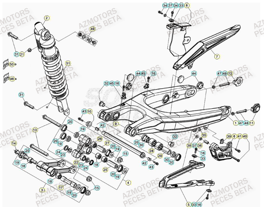 Bras Oscillant BETA Pieces BETA RR XTRAINER 250 2T - (2023)