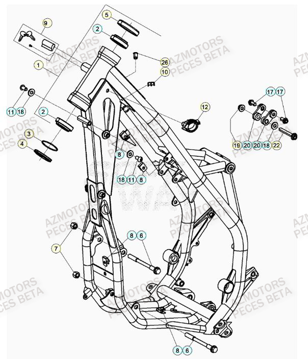 Chassis BETA Pieces BETA RR XTRAINER 250 2T - (2023)
