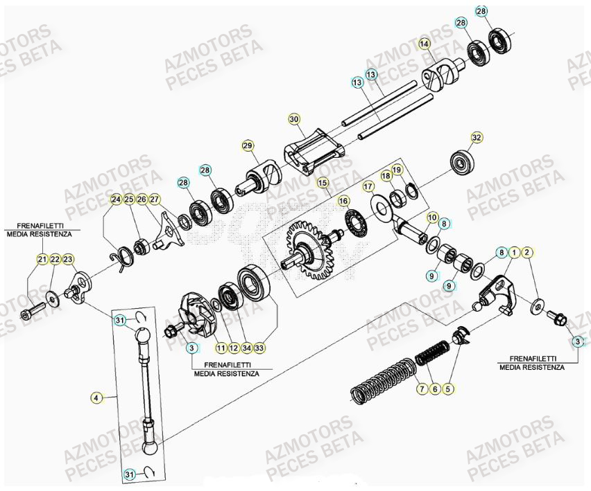 Culbuteur BETA Pieces BETA RR XTRAINER 250 2T - (2023)