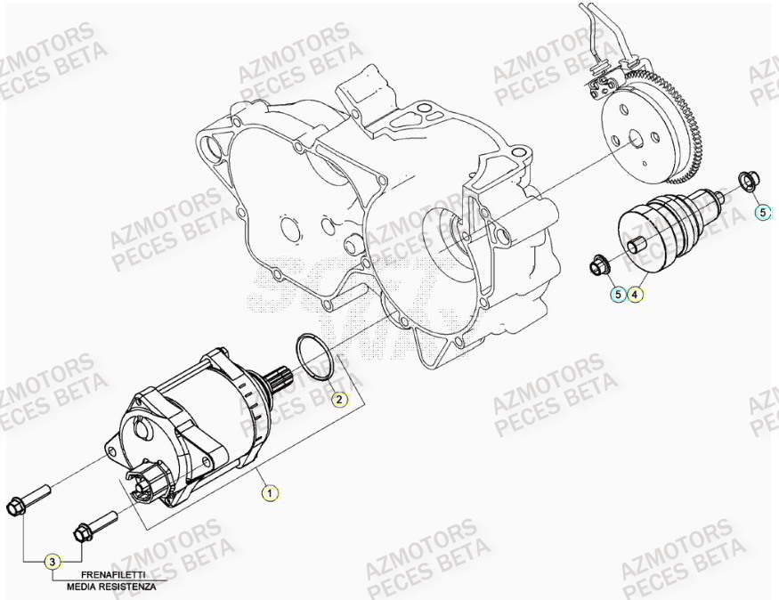 Demarreur BETA Pieces BETA RR XTRAINER 250 2T - (2023)