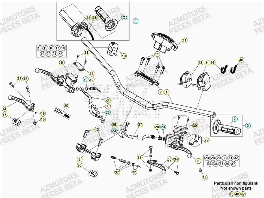 GUIDON RR 4T  07 BETA pour GUIDON de XTRAINER 250 MY23