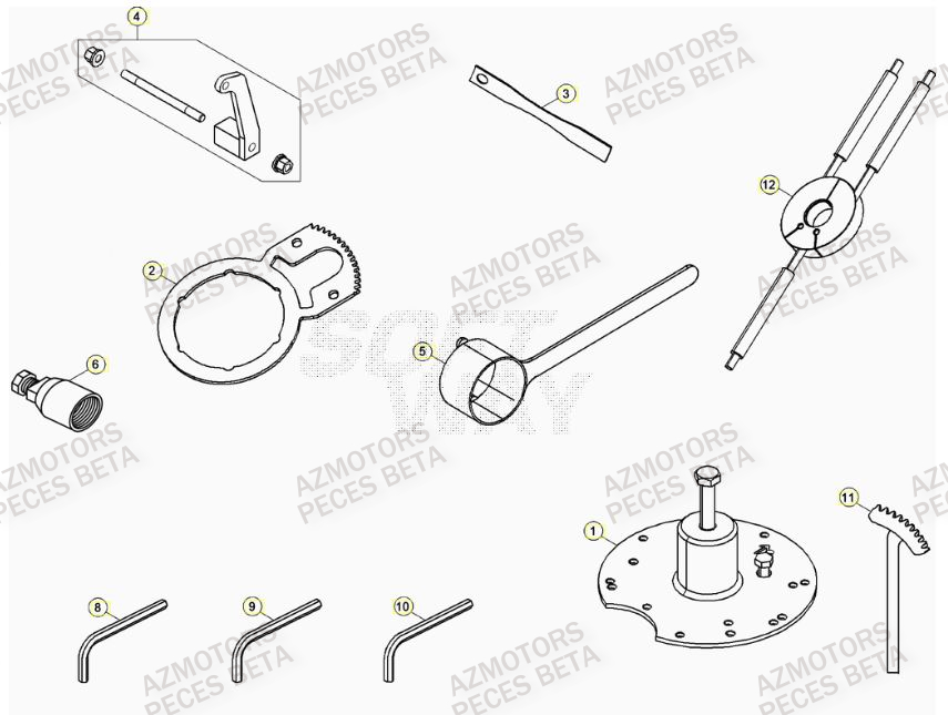 Outils BETA Pieces BETA RR XTRAINER 250 2T - (2023)