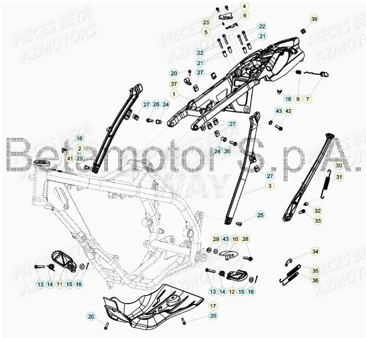 Accessoires Du Chassis BETA Pièces BETA RR XTRAINER 300 2T - [2019]