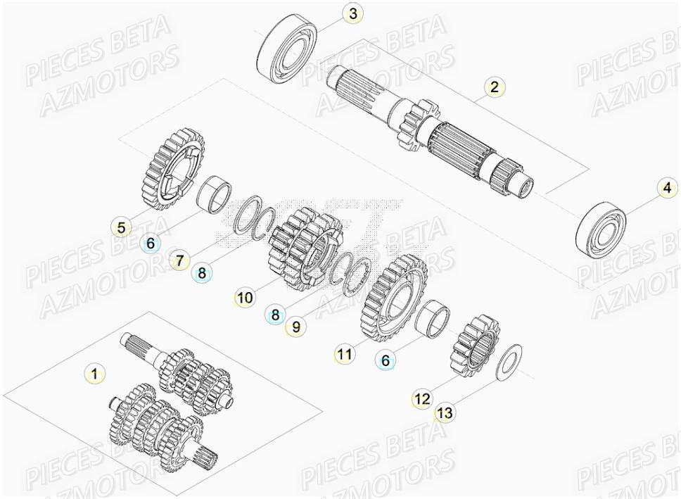 BOITE_DE_VITESSES BETA Pièces BETA RR XTRAINER 300 2T - [2019]