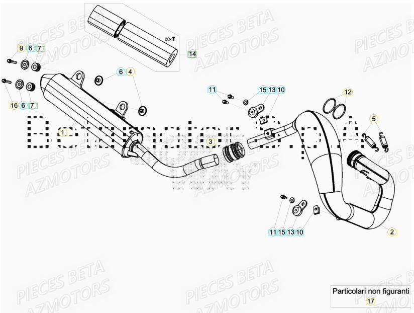 Echappement BETA Pièces BETA RR XTRAINER 300 2T - [2019]
