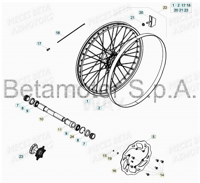 ROUE AVANT pour XTRAINER 300 MY19