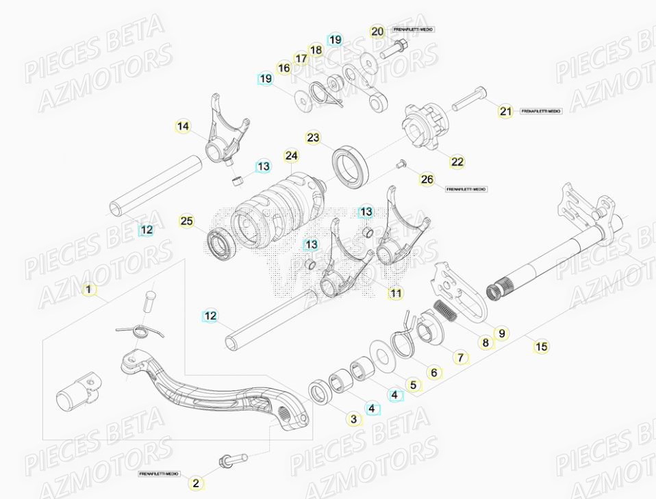 Selecteur De Vitesses BETA Pièces BETA RR XTRAINER 300 2T - [2019]
