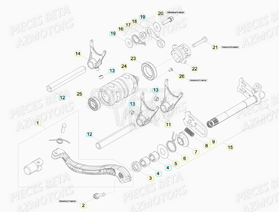 SELECTEUR DE VITESSES BETA XTRAINER 300 MY19