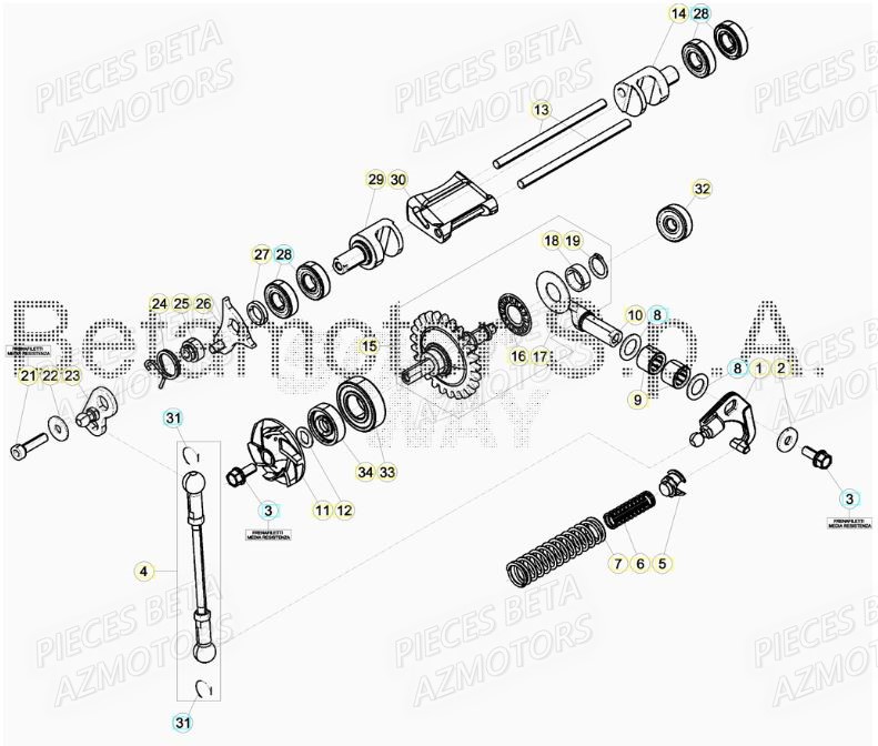 Soupapes BETA Pièces BETA RR XTRAINER 300 2T - [2019]