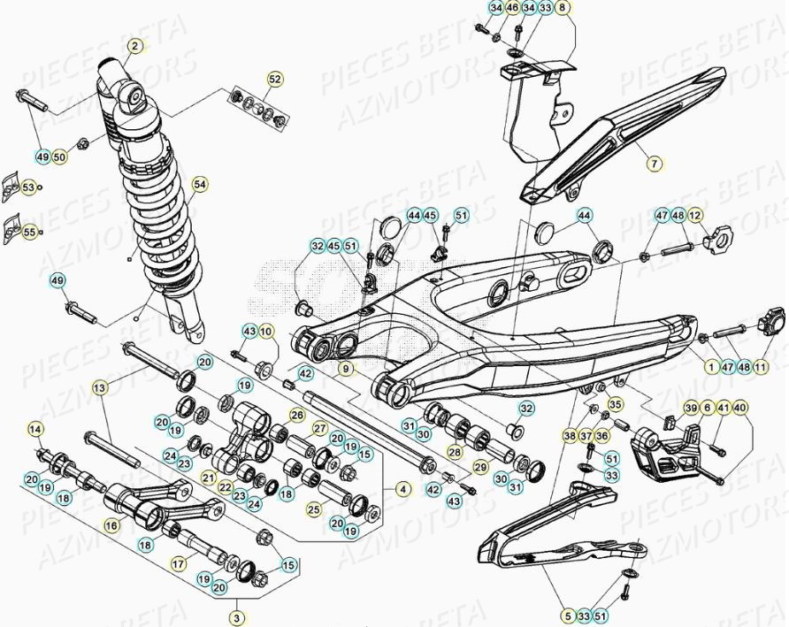 BRAS OSCILLANT AMORTISSEUR pour XTRAINER 300 MY20