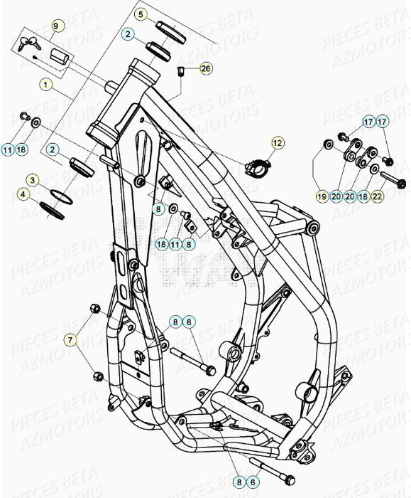 Chassis BETA Pieces BETA RR XTRAINER 300 2T - (2020)