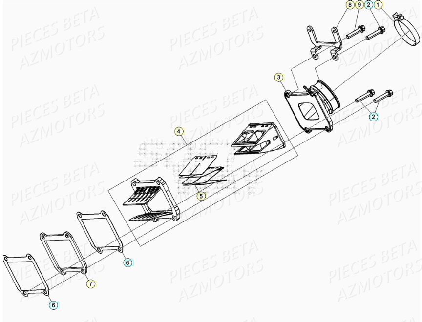 Clapets Carter BETA Pieces BETA RR XTRAINER 300 2T - (2020)