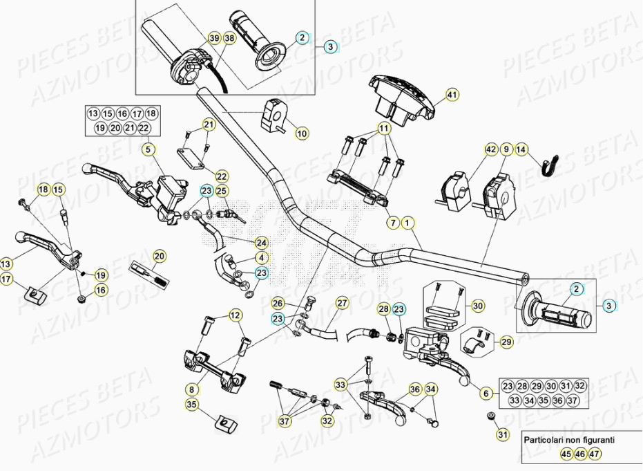 GUIDON RR 4T  07 BETA pour COMMANDES GUIDON de XTRAINER 300 MY20