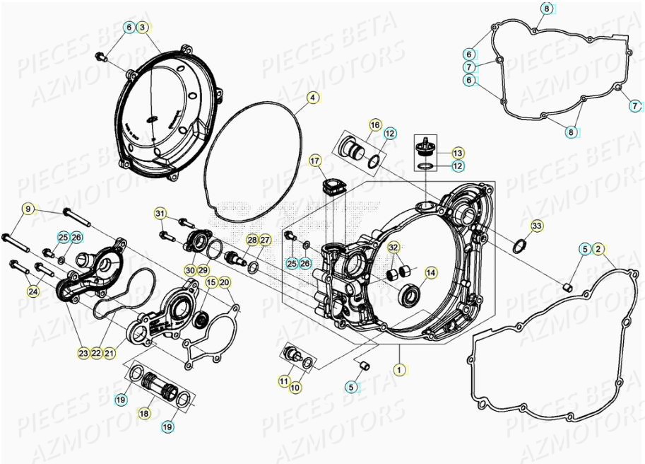 Couvercle D Embrayage BETA Pieces BETA RR XTRAINER 300 2T - (2020)