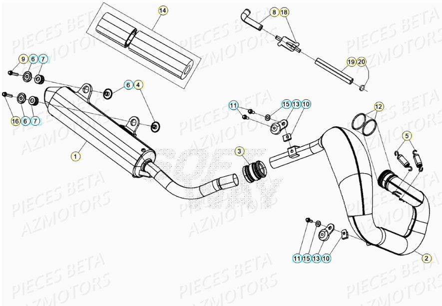 ECHAPPEMENT pour XTRAINER 300 MY20