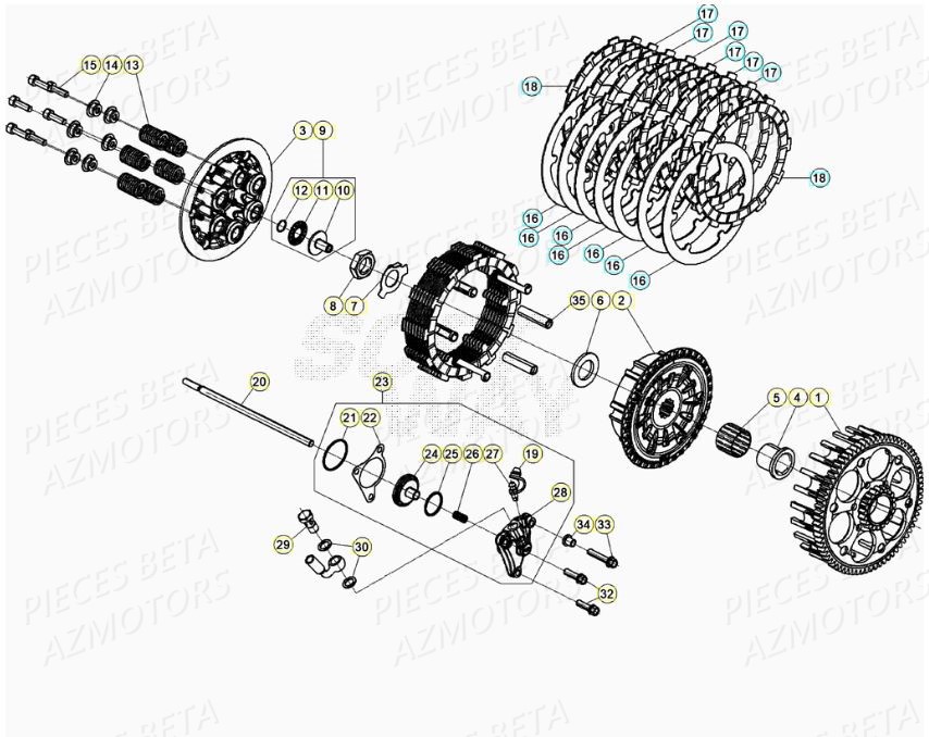 EMBRAYAGE BETA Pieces BETA RR 2T 250 - (2020)