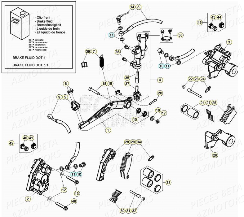 FREINS BETA Pieces BETA RR 2T 250 - (2020)