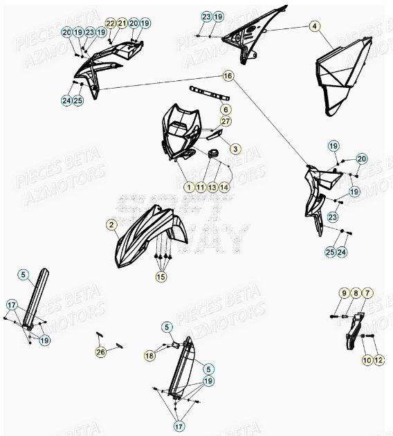 CARENAGES AVANT pour XTRAINER 300 MY21