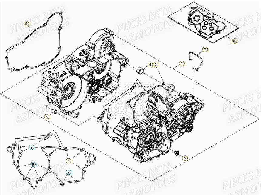 Carter Moteur BETA Pieces BETA RR XTRAINER 300 2T - (2021)