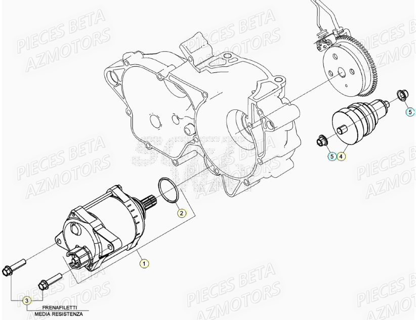 Demarreur BETA Pieces BETA RR XTRAINER 300 2T - (2021)