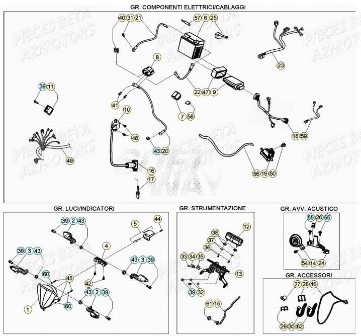 EQUIPEMENT_ELECTRIQUE BETA Pieces BETA RR XTRAINER 300 2T - (2021)