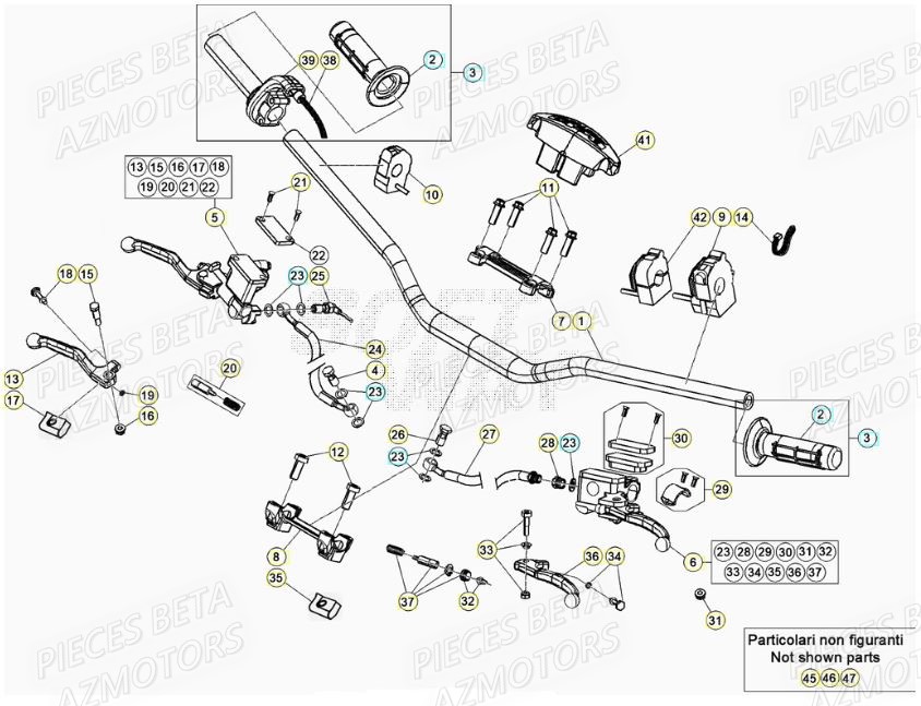 GUIDON RR 4T  07 BETA pour GUIDON de XTRAINER 300 MY21