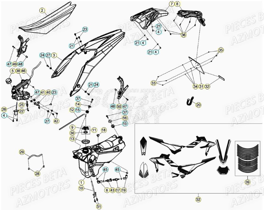 RESERVOIR BETA Pieces BETA RR XTRAINER 300 2T - (2021)