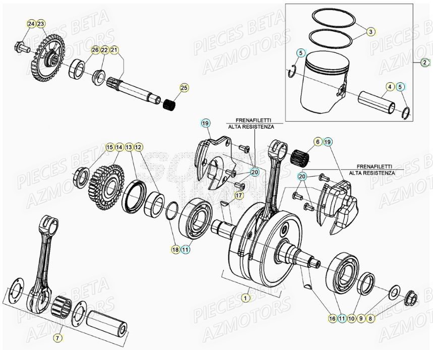 Vilebrequin BETA Pieces BETA RR XTRAINER 300 2T - (2021)