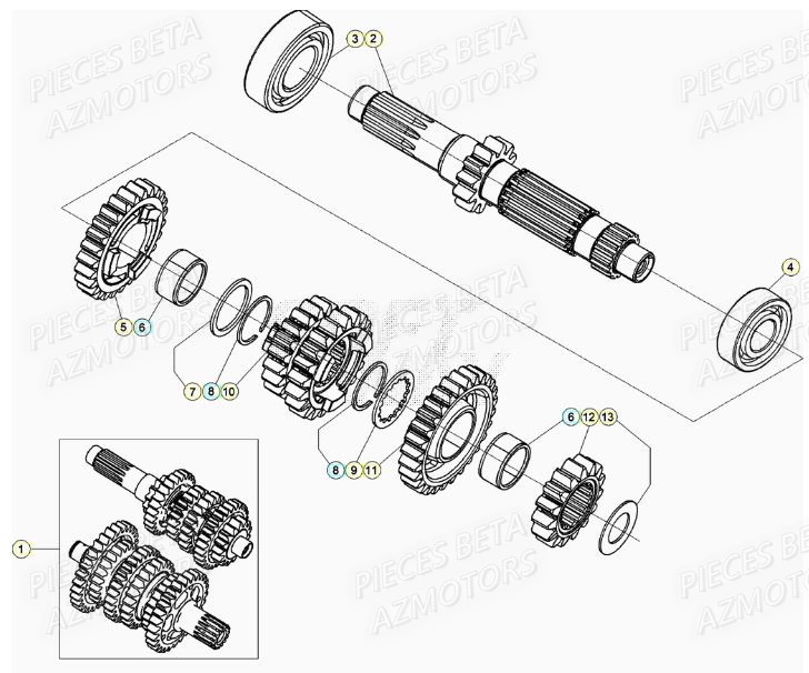 Boite De Vitesses BETA Pieces BETA RR XTRAINER 300 2T - (2022) 
