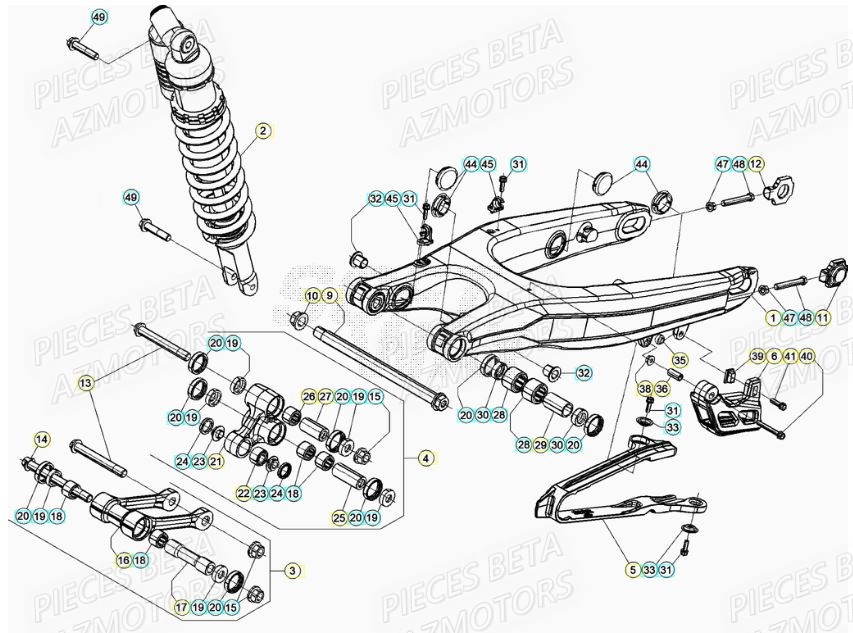 Bras Oscillant BETA Pieces BETA RR XTRAINER 300 2T - (2022) 
