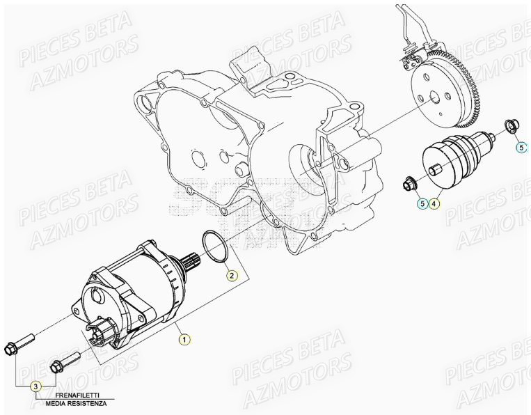 Demarreur BETA Pieces BETA RR XTRAINER 300 2T - (2022) 
