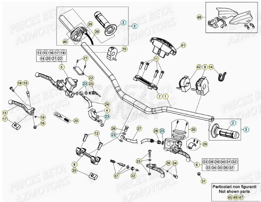 GUIDON RR 4T  07 BETA pour GUIDON de XTRAINER 300 MY22