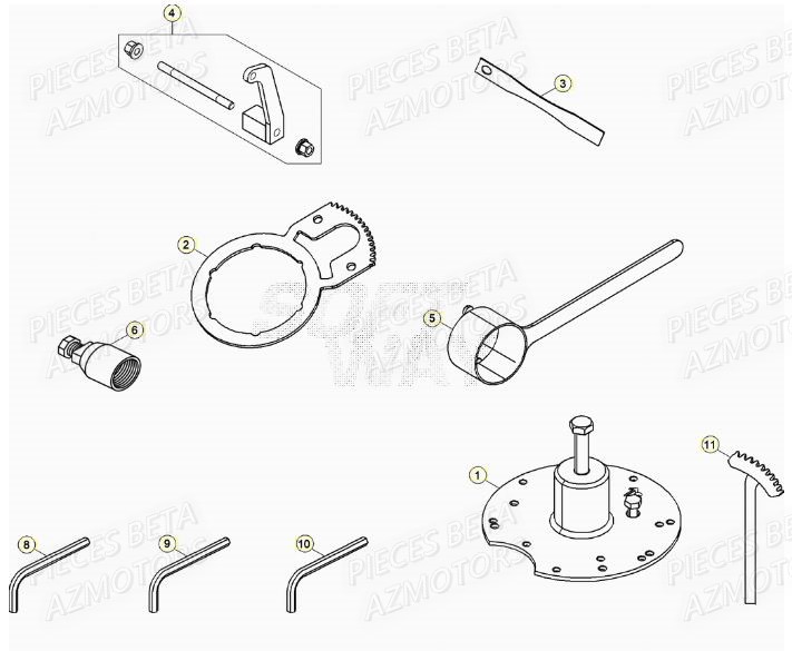 Outils Speciaux BETA Pieces BETA RR XTRAINER 300 2T - (2022)