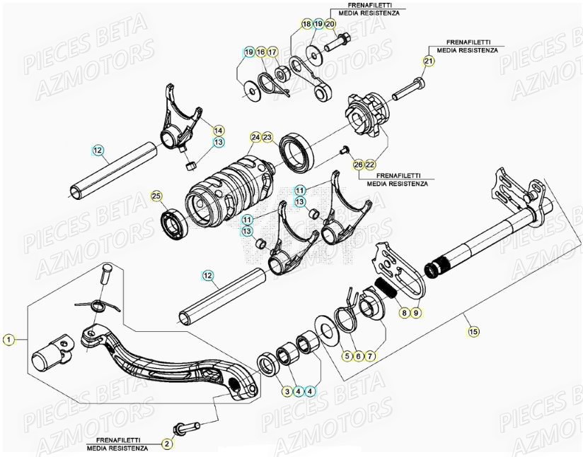 Selecteur De Vitesses BETA Pieces BETA RR XTRAINER 300 2T - (2022)
